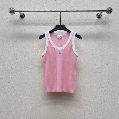 Trendy Color-Block Trim Vest