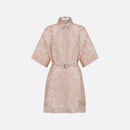 Vintage Ethnic Belted Dress