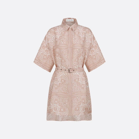 Vintage Ethnic Belted Dress