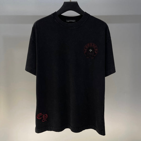 Chic 3D Sanskrit Embroidery T-Shirt
