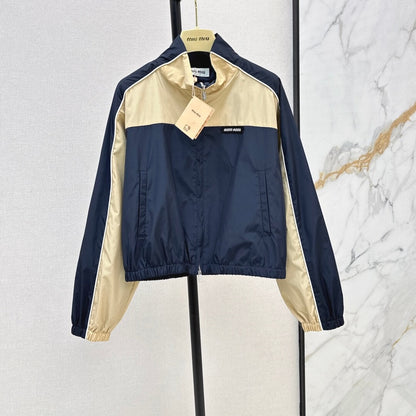 Trendy Color-Block Trench Jacket