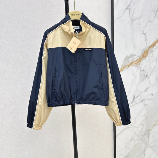 Trendy Color-Block Trench Jacket