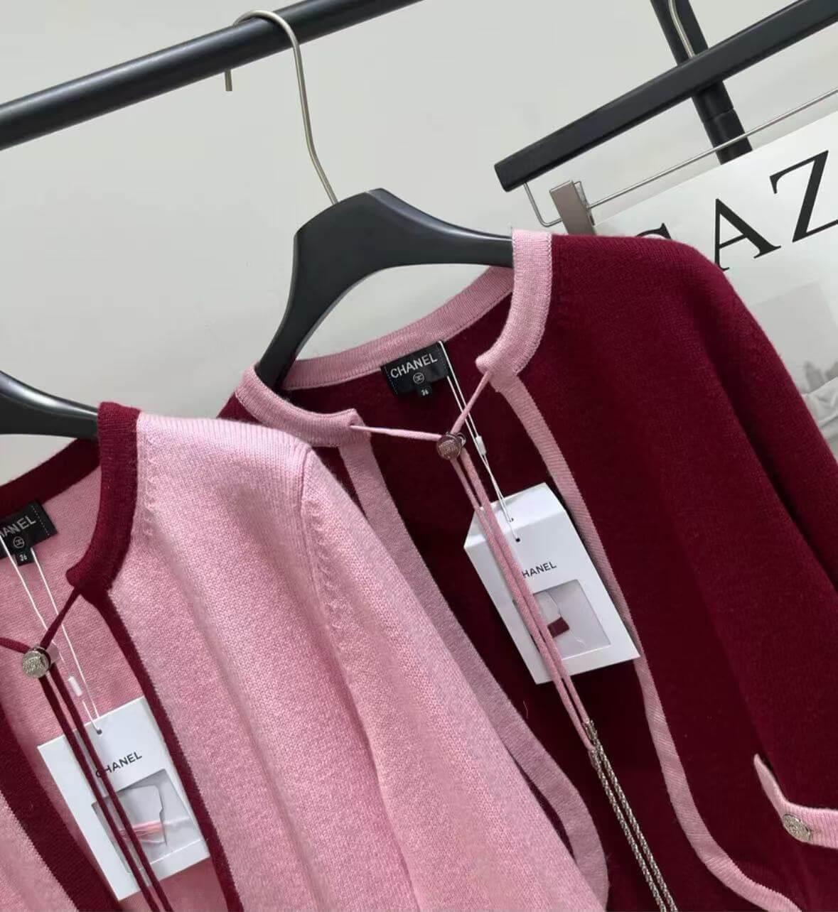 Elegant Drawstring Color-Block Knit Cardigan
