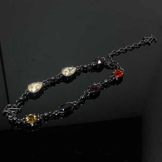 Vintage Distressed Colored Diamond Bracelet