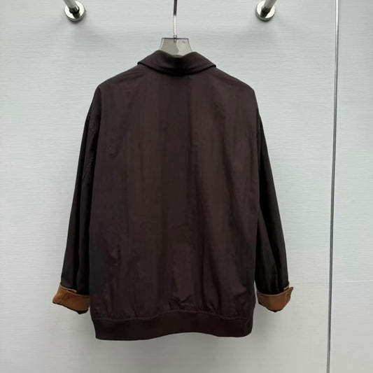 Vintage Brown Lapel Jacket Coat