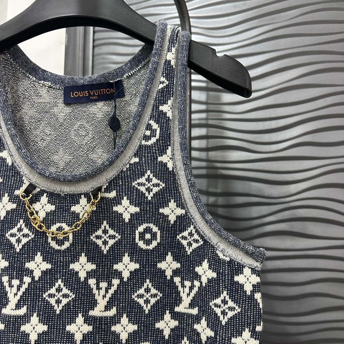 Vintage All-Over Print Chain Vest