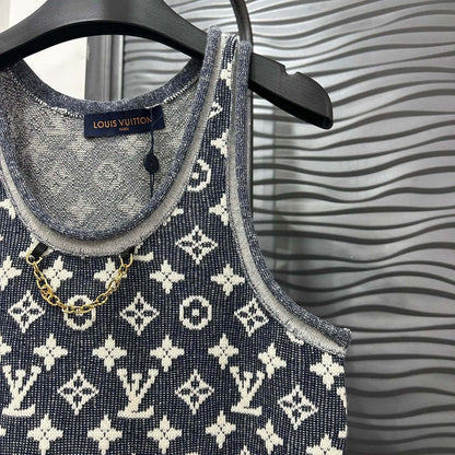 Vintage All-Over Print Chain Vest