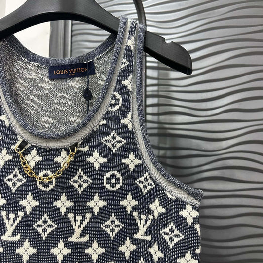 Vintage All-Over Print Chain Vest