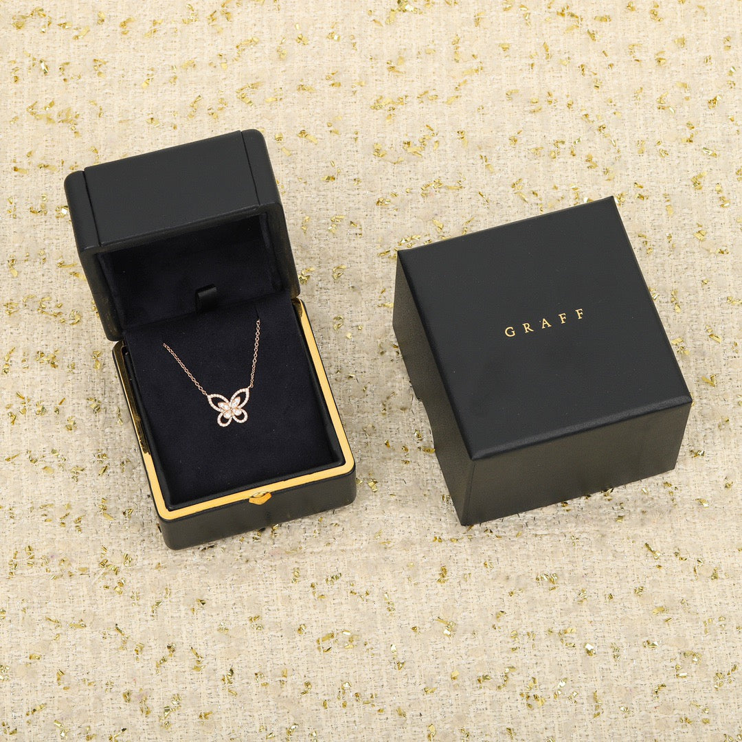 Elegant Diamond Butterfly Necklace