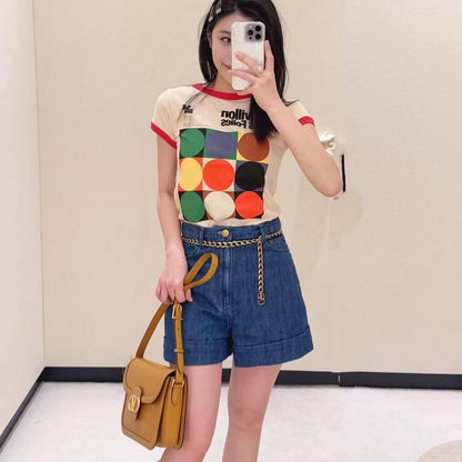 Multi-Color Element Print T-Shirt