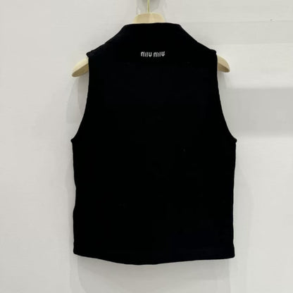 Trendy Asymmetrical Side-Zip Polo Collar Vest