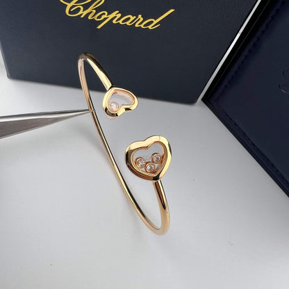 Chic Movable Diamond Heart Bracelet