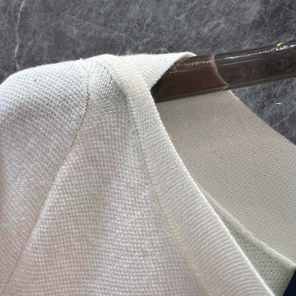 Classic Plush Textured Jacquard Knitted Short Sleeve
