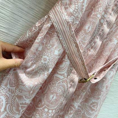 Vintage Ethnic Belted Dress