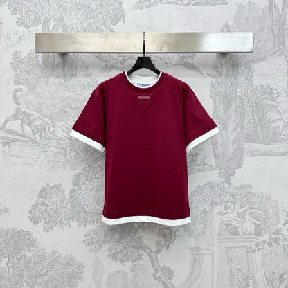 Minimalist Color-Block Classic Triangle Tee