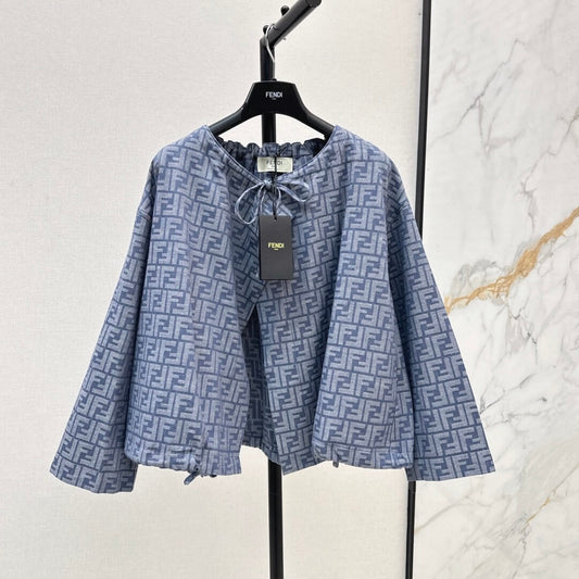 Classic All-Over Print Lettering Cape Coat