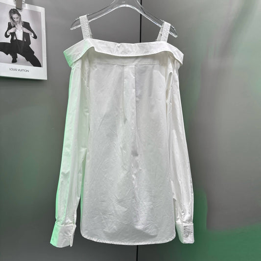 Trendy One-Shoulder Strap Blouse