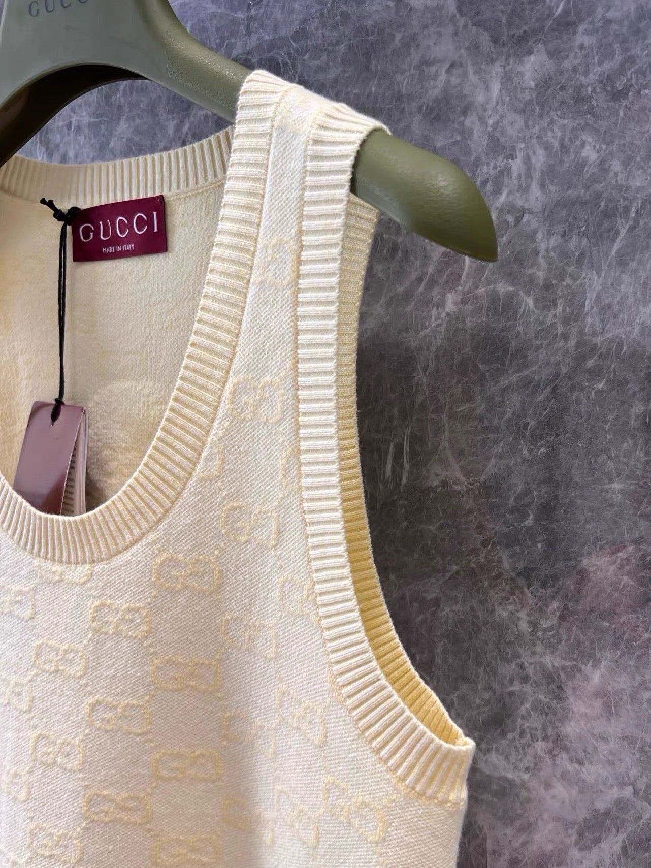 Classic Subtle-Texture All-Over Print Vest Dress