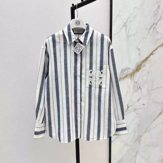 Vintage Linen Striped Shirt