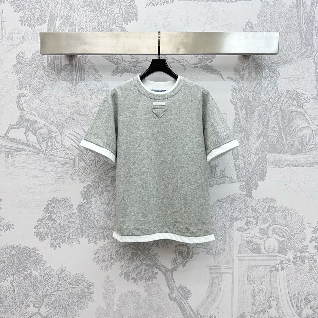 Minimalist Color-Block Classic Triangle Tee