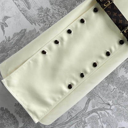 LOU Double-Buckle Belted Dress