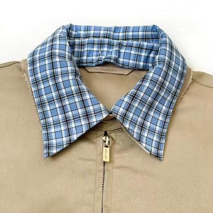 Vintage Plaid Patchwork Jacket