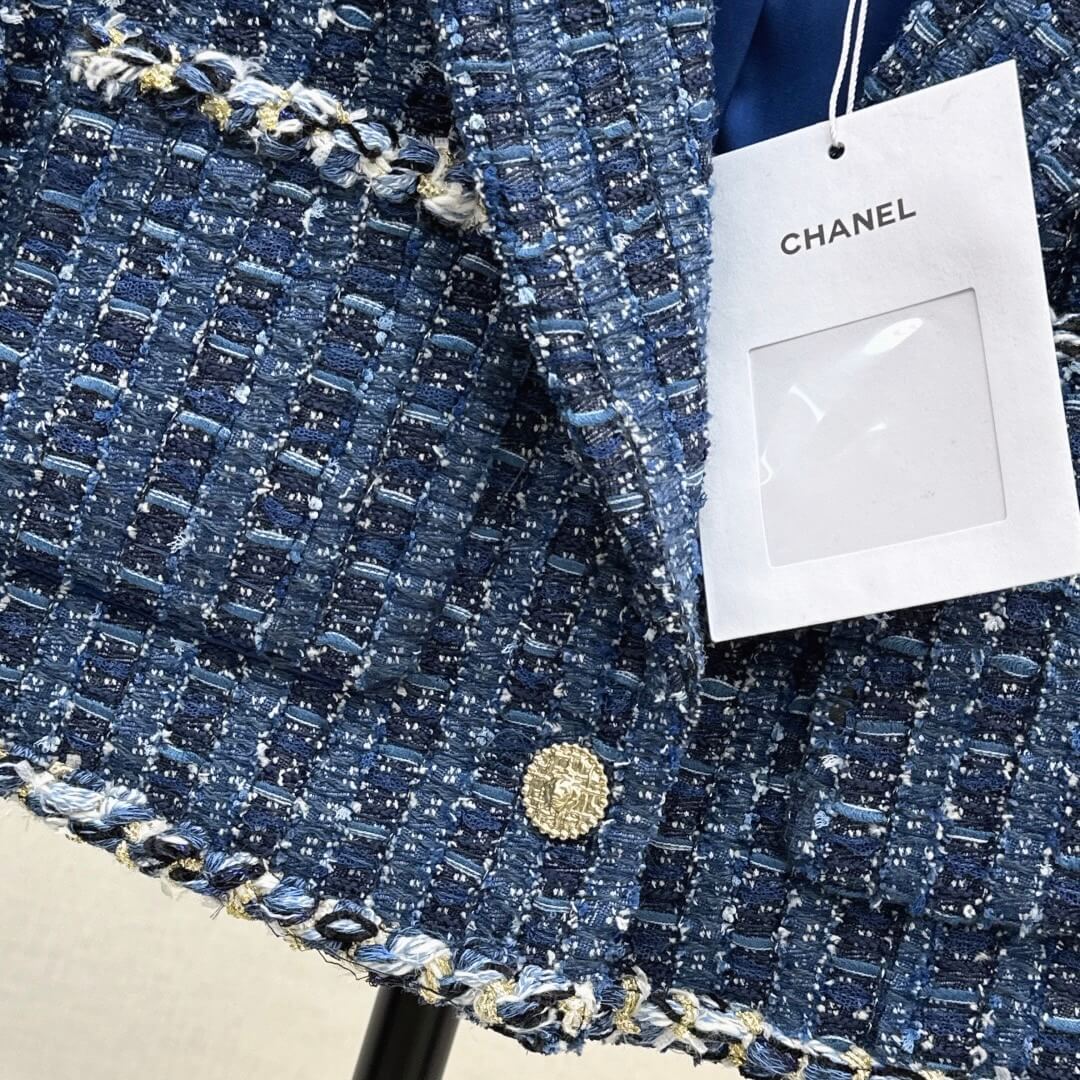 Classic Plaid Tweed Short Coat