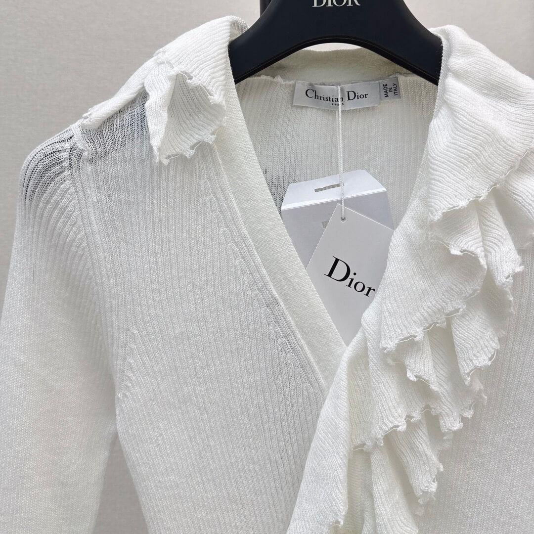 Chic & Elegant 3D Lace-Collar Knit Baselayer