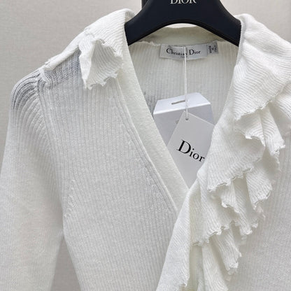 Chic & Elegant 3D Lace-Collar Knit Baselayer