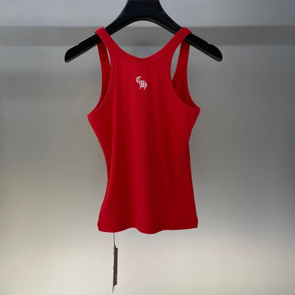 Sanskrit Embroidered Ribbed Vest