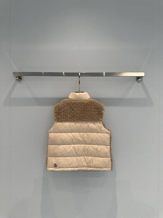 Fashionable Plush-Textured Down Vest