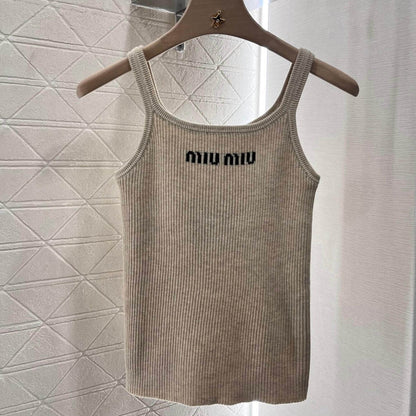 Vertical Rib Texture Camisole Vest