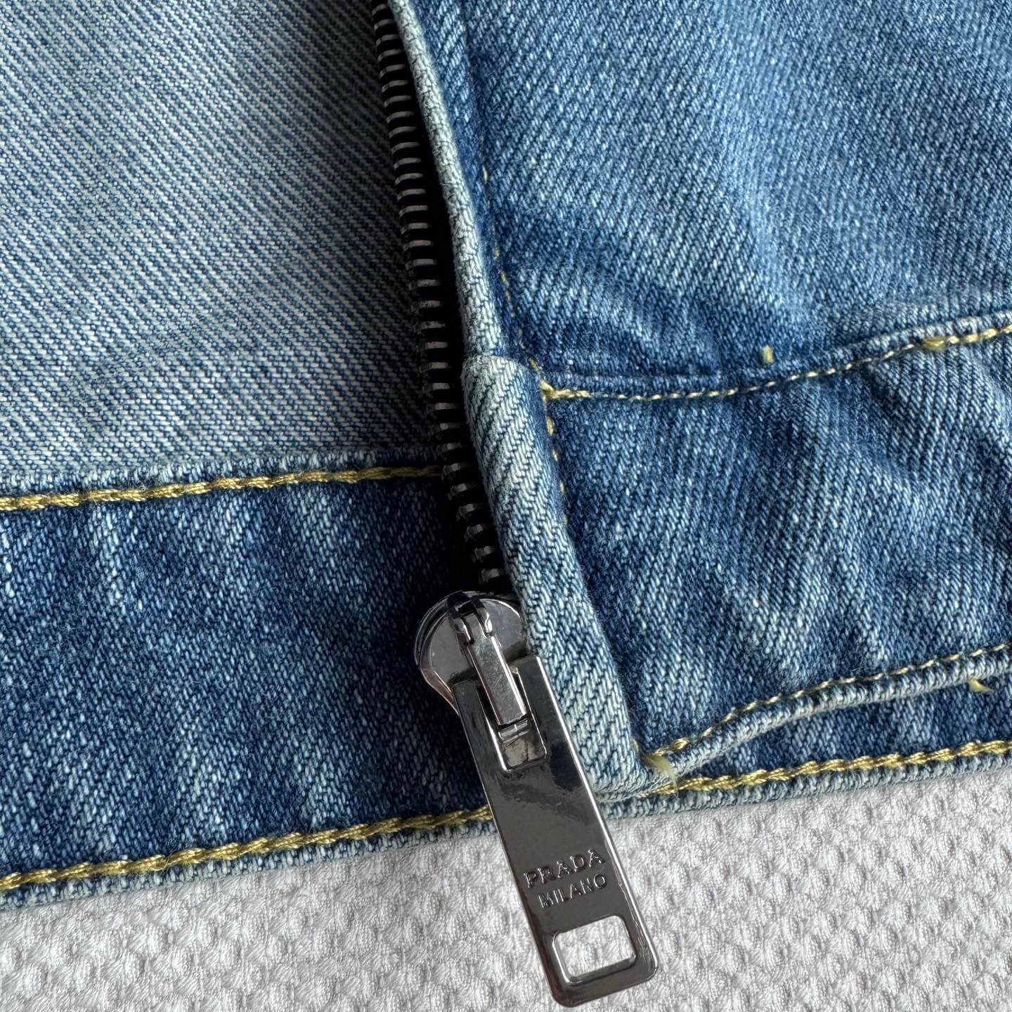 Trendy Leather-Trimmed Denim Cropped Jacket