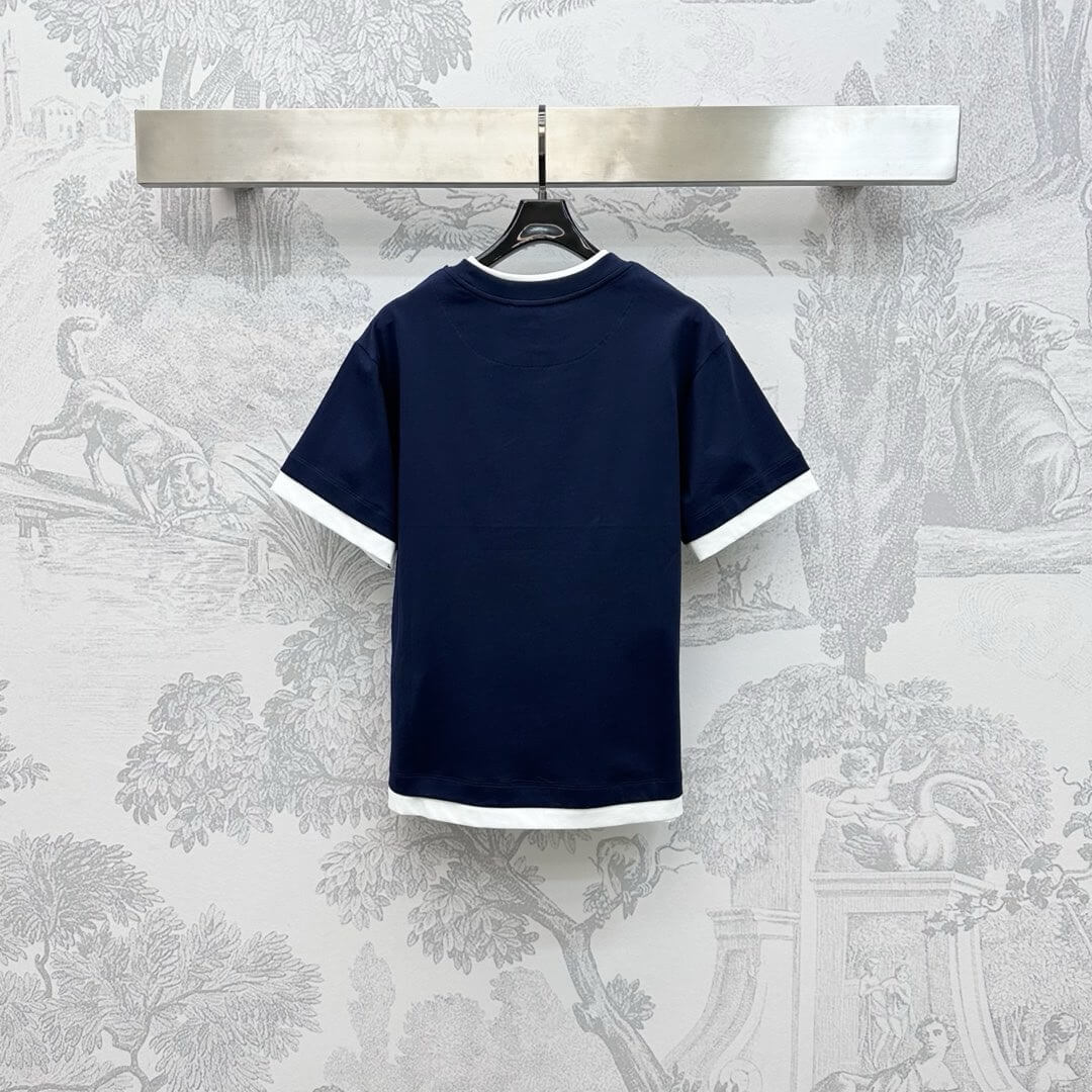 Minimalist Color-Block Classic Triangle Tee