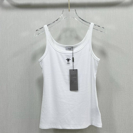 Minimalist Style Bee Letter Embroidered Vest