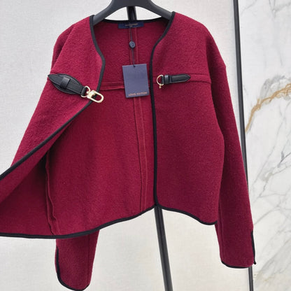 Vintage Classic Buckle Cape Coat