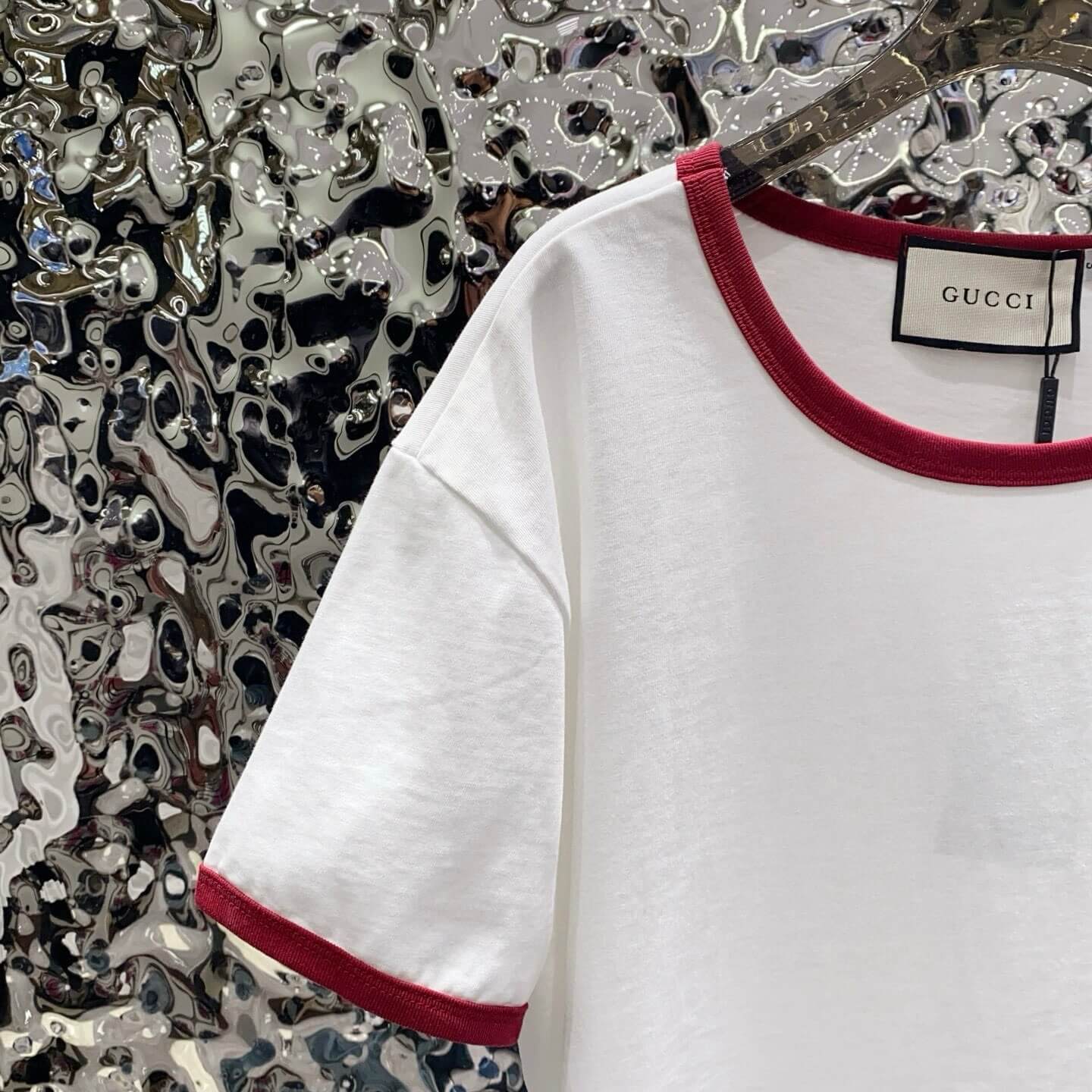 Color-Contrast Trim Design T-Shirt