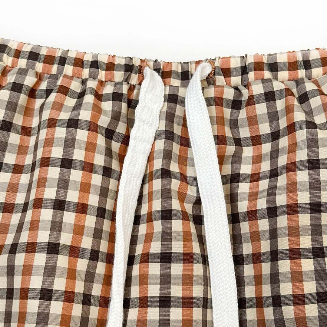 Classic Plaid Drawstring Mini Skirt