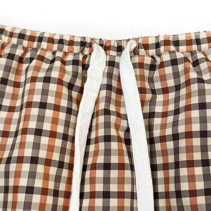 Classic Plaid Drawstring Mini Skirt