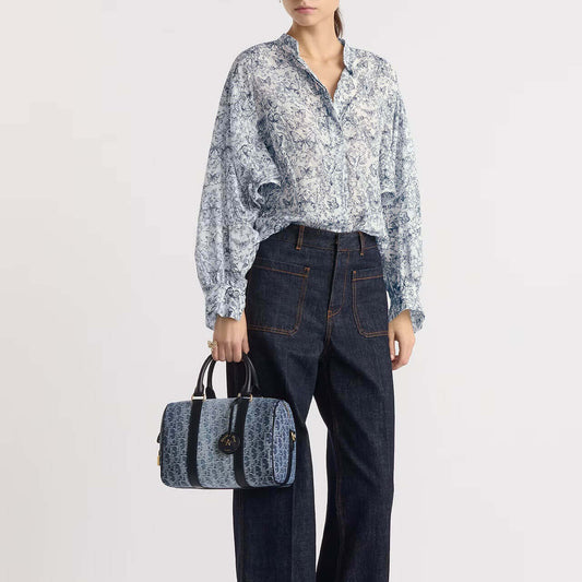 Classic Butterfly Floral Print Shirt