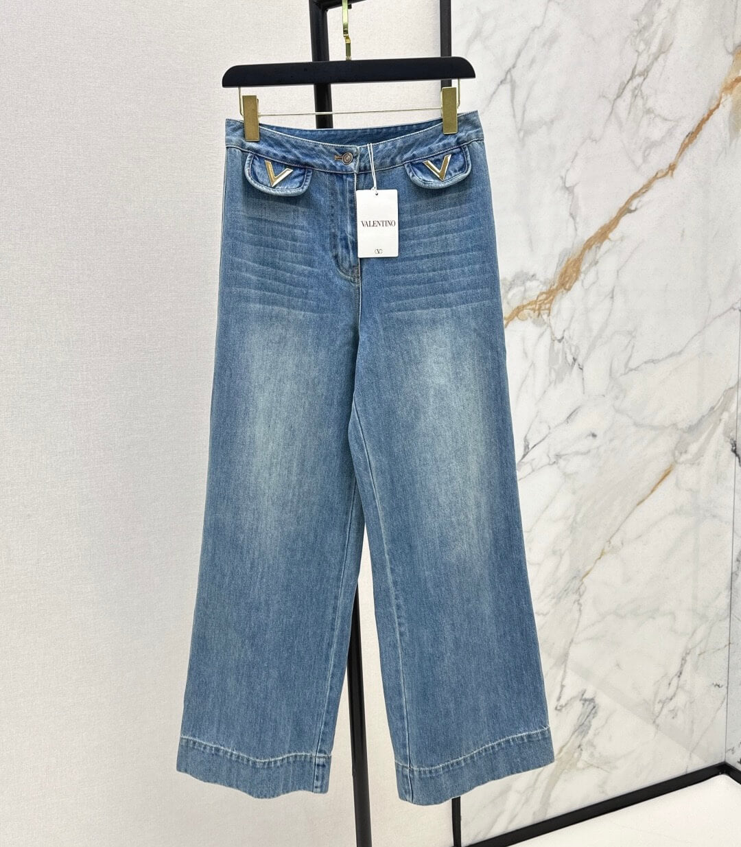 Vintage Washed Straight-Leg Jeans