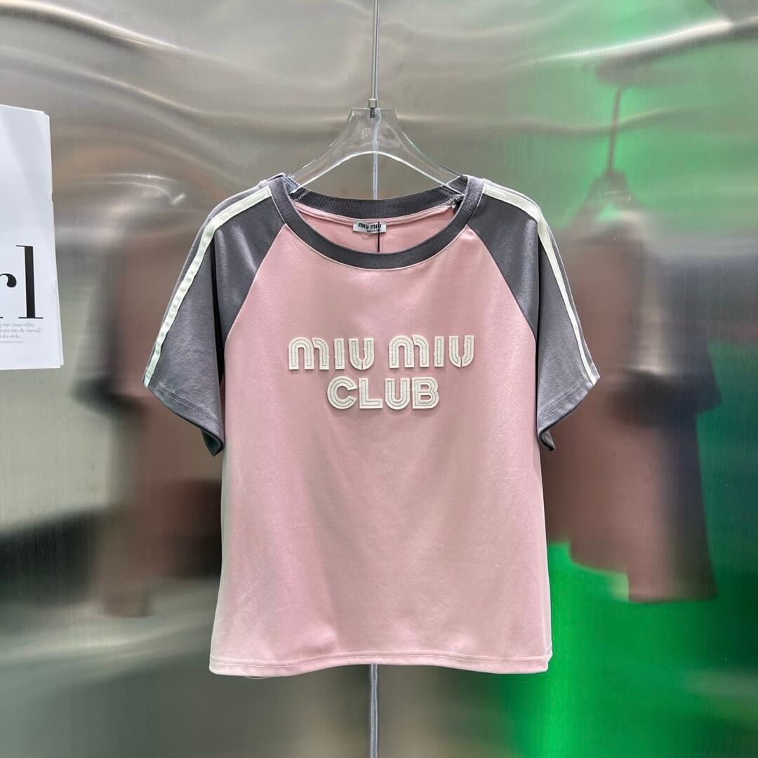 3D Craftsmanship Shoulder Sleeve Color Block T-shirt