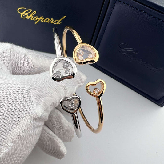 Chic Movable Diamond Heart Bracelet