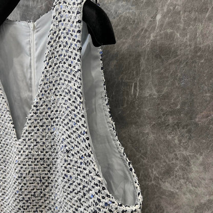 Socialite-Style Tweed Dress