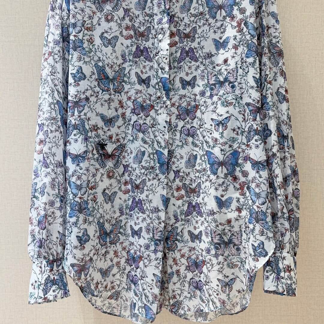 Classic Butterfly Floral Print Shirt