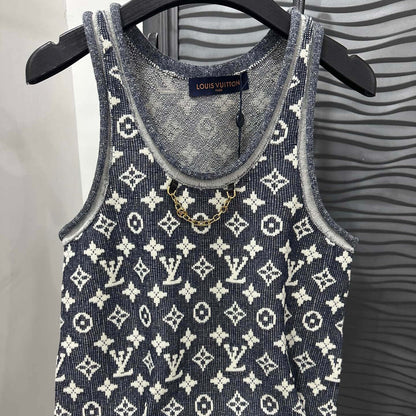 Vintage All-Over Print Chain Vest