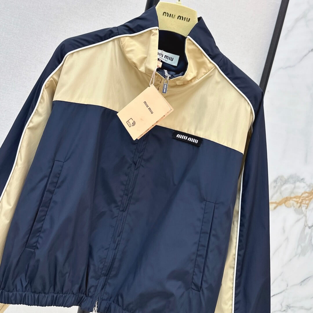 Trendy Color-Block Trench Jacket