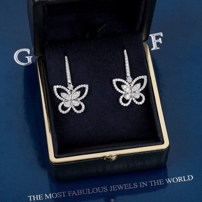 Full-Diamond Butterfly Earrings