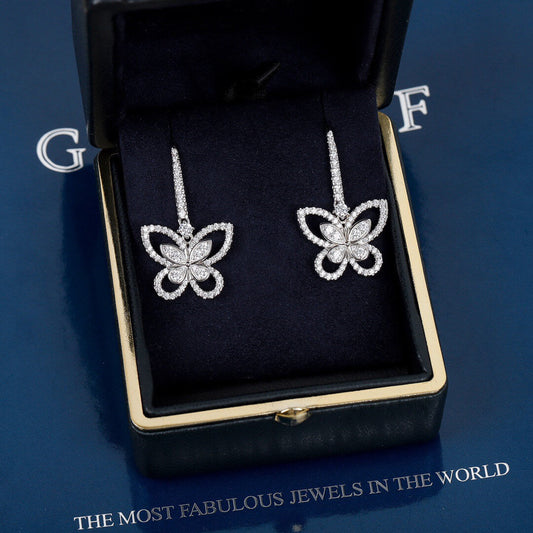 Full-Diamond Butterfly Earrings