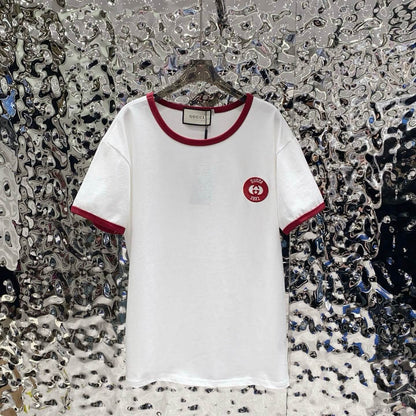 Color-Contrast Trim Design T-Shirt